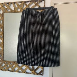 NWOT Black and whit polka dot pencil skirt